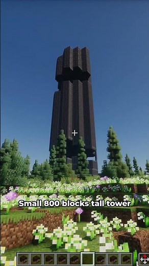 I built a small tower in Minecraft ✨