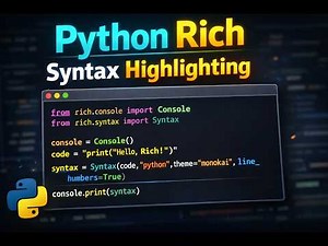 Python Rich: Highlight Syntax Like a Pro!