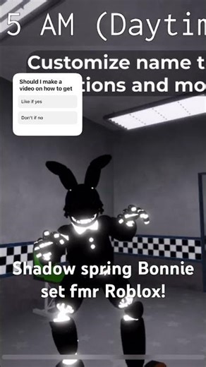 Shadow spring Bonnie set game name:freadbears mega roleplay #fnaf #reveiws