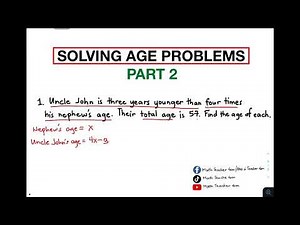 How to Solve Age Problems (Part 2) - Civil Service Exam - LET Exam