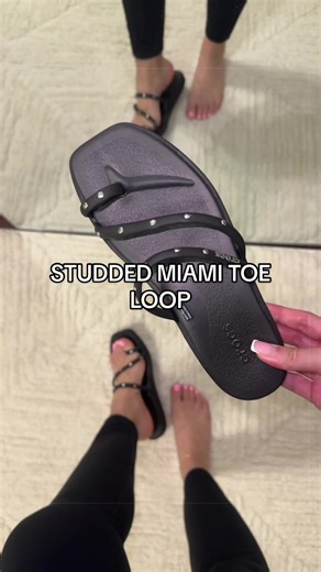 Stylish Crocs Miami Studded Toe Loop Sandals