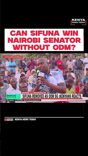 CAN SIFUNA WIN NAIROBI SENATOR WITHOUT ODM? #railaodinga #citizentvlive #kenyanews #sifuna