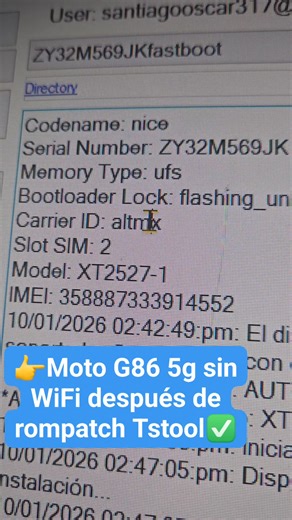 Solución Motorola sin WiFi después de mdm rompatch con Tstool. #Tstool #SoporteTs #Motog865g #Motorola | Prócoro Munguía