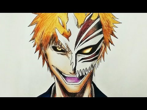 Drawing Ichigo Kurosaki - Hollow Mask | Bleach