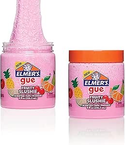 Elmer's Gue Pre Made Slime, Fruity Slushie Crunchy Slime, Scented, 2 Count
