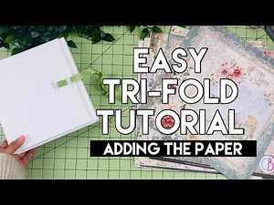 EASY TRI-FOLD ALBUM TUTORIAL | Adding the paper & Pop-up Page Tutorial