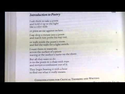 "Introduction to Poetry" by Billy Collins