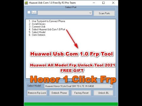 Huawei Usb Com 1.0 Port Frp Tool (R3 Huawei ) | Huawei All Model Frp Unlock Tool 2021