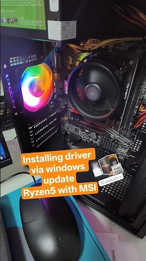 Driver Installation via windows Update #ryzen5 #hoobasics #msi