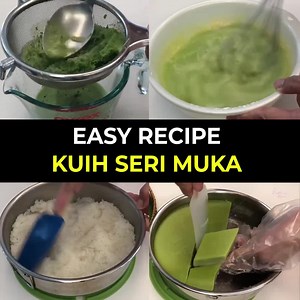 Here's how you make Kuih Seri Muka! 💚 Recipe by Kathrine Kwa Baking Tutorial - 烘焙教学 | Bangkok Foodie