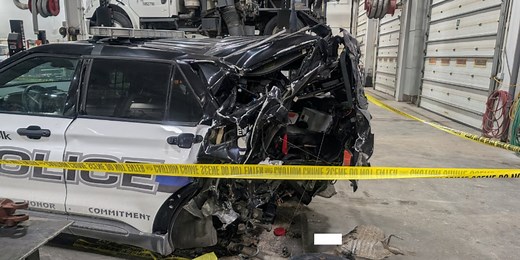 Norfolk police cruiser rear-ended while transporting arrestee