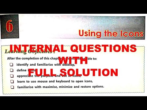USING THE ICONS | DAV CLASS 3 COMPUTER CHAPTER 6 | QUESTION ANSWER | INTERNAL QUESTION | NOTES #dav