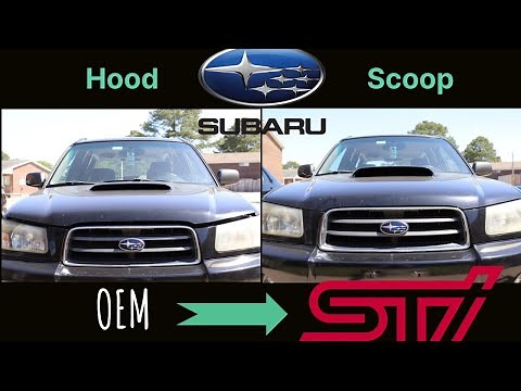 How to install a Subaru hood scoop