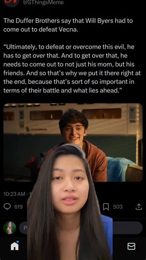 stranger things thoughts and theories! the duffer brothers say will had to come out in order to defeat vecna, and say the finale will answer if vecna has any “goodness” left inside of him. who is dustin crying for and will people pick up on the hint of what the spin-off will be?? #strangerthings #willbyers #dustinhenderson #vecna #show | Christine Nguyen