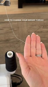 How I change my serger thread without rethreading the machine🫶🏻 #sewing #sewingtutorial #serger #sewingtips | Handmade by Karly