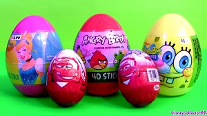 3.2K views · 52 reactions | Disney Cars 2 Kinder Egg Toy Surprise Angry Birds Easter Egg Spongebob Squarepants Holiday Edition | Fun Toyz Collector | Facebook