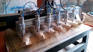 6 heads CNC router for 3D carving is very suitable for furniture bulk production such as desk legs,stair handrails and other column or cylinder products.It can process 3D sculptures and complex artworks,can easily engrave 360 degree Human body,Buddhist statue,sculptures,art works,furniture products, like desk legs, stair handrails and so on. Learn more about the 6 heads CNC router for 3D carving from: https://www.stylecnc.com/3d-cnc-router/ #cncrouter #woodworking #3dcarving #3dcncrouter #3dcarv