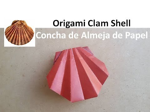 Origami Sea Shell 🐚, DIY Handmade Home Decor Paper Crafts - Concha Marina 🐚de Papel Manualidades
