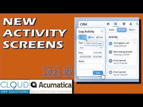 Acumatica 2025 R2 - Redesigned Activity