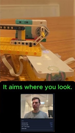 My LEGO robot aims where I look (no new kit)