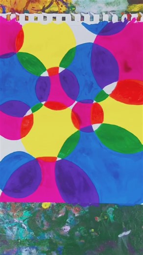 Colorful Bubble Shapes Painting | Artistic Creations