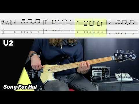 U2 - Song For Hal (bass cover with tabs) #u2 #basscover
