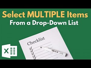 Select MULTIPLE Items From an Excel DROP-DOWN List