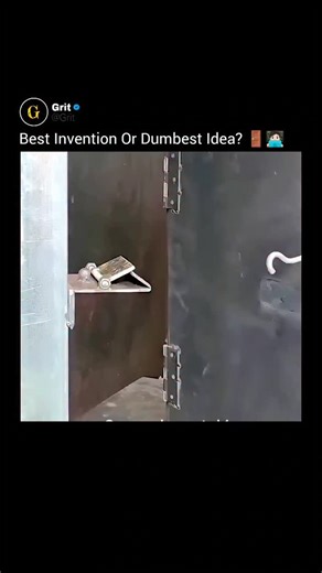 Grit on Instagram: "Best invention or dumbest idea? This guy made a door that opens and closes by itself, and the internet can’t decide if it’s genius automation or pure chaos. It swings on its own like it has a mind, confusing everyone who watches it. Some call it the future of smart living, others call it a jump scare waiting to happen. Whether it’s clever engineering or the dumbest idea ever, one thing is clear — this auto-door is getting all the attention. #tech #smart #engineering #door #in