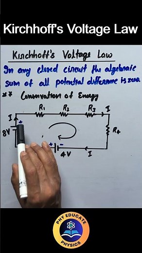Kirchhoff's Voltage Law | Current Electricity #physics #jeemains #neet #class12 #cbse