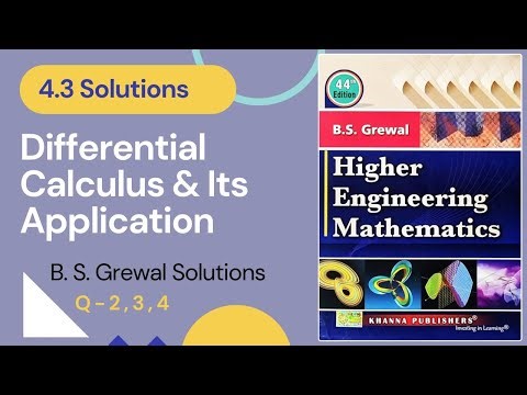 B. S. Grewal 4.3 Solutions | Differential Calculus Solutions | Higher Mathematics | Maths Modulator