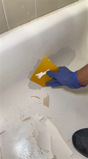 Why bathtub coating starts peeling #diy #shorts