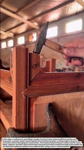 Traditional Mortise and Tenon Wood Joint | Strong Furniture Assembly Technique.