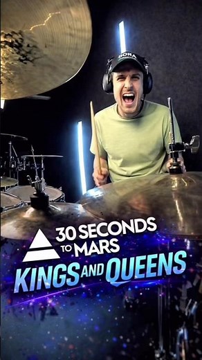 KINGS AND QUEENS BY 30 SECONDS TO MARS DRUM COVER 🥁🔥 #drums #drumcover #drummer #jaredleto #30stm