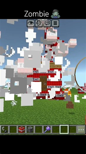 zombie 🧟‍♀️ vs tnt super battle | minecraft |#minecraft #viral #pvp