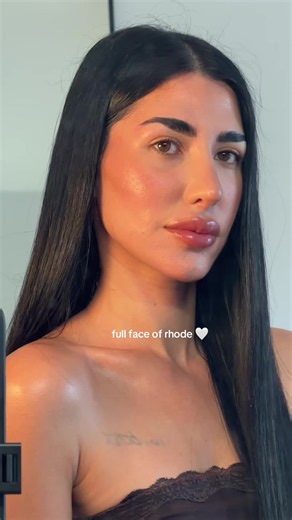 Full Face of Rhode Skin: Glass Skin & Natural Makeup Look 🎀