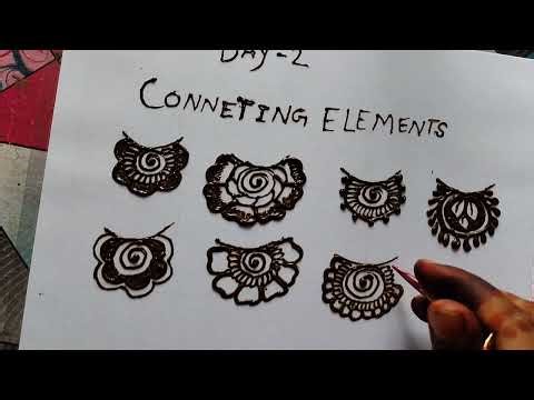 MEHNDI Class-2 How to learn mehndi design for beginners |MEHNDI DESIGN COURSE Basic elements Design