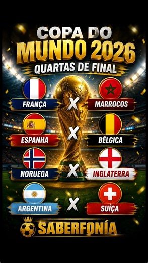 🔥 Quartas de Final da Copa do Mundo 2026 Definidas! Veja Todos os Confrontos que Vão Parar o Mundo 🌎