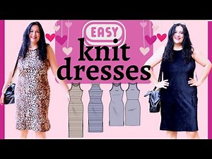 Staple easy to sew KNIT DRESSES. Great fit! Long weekend (Pattern Emporium).