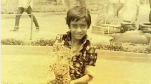 Ajay Devgn holding a leopard cub in old photo proves he was born Singham. Unseen pic