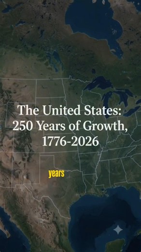 Watch the US Grow: 1776 to 2026 #usa #usashorts #ushistory #funfacts #america