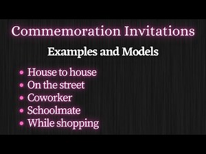 Commemoration Invitations | Examples and Models ✅