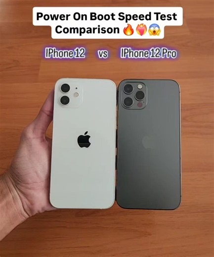 🔥 iPhone 12 vs iPhone 12–Ultimate Power On Boot Speed Test! ⚡😱 | Real-Time Speed Comparison #shorts