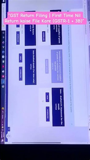 GST Return Filing | First Time Nil Return kaise File Kare (GSTR-1 + 3B) #shorts