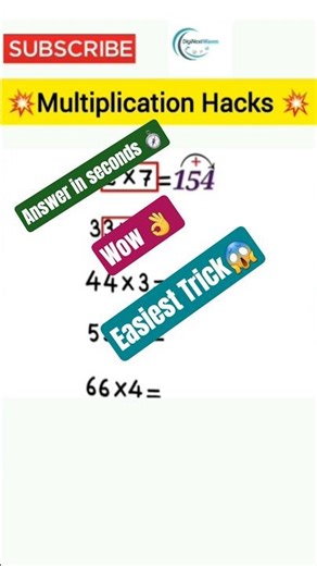 😲 Mind-Blowing Multiplication Hack || Multiply Faster in Seconds || Multiplication #yt #mathstricks