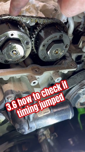 Dodge Jeep 3.6 how to check if your timing has jumped #shorts #jeep #dodge #pentastar #shorts