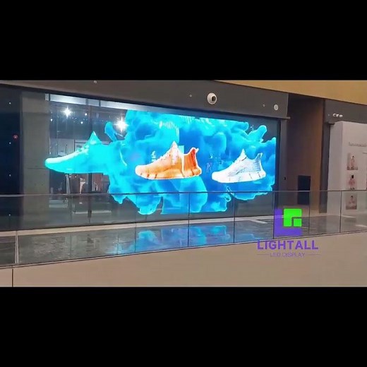 Transparent film LED screen, light and easy installation!