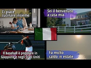 53 Minutes of Easy Italian Sentences with Comprehensible Input | Episode 1
