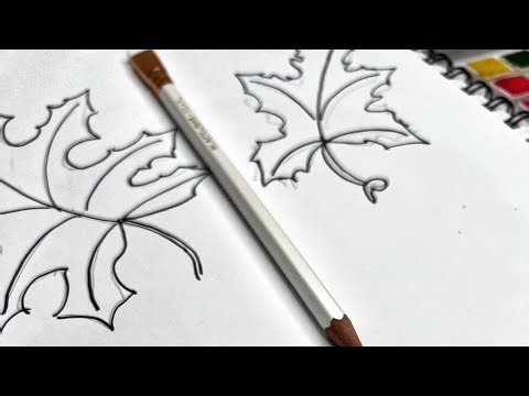 Watercolor Drawing Autumn's Beauty: PART 1 - Not just your ordinary leaves🍁🎨🍂