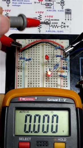 Multimeter Measured Resistor Voltage Dividers Need Amplification NPN BJT #schematics #electronics