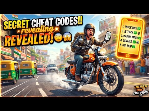 Indian bikes driving 3d in which we reaveling different types of secrets cheat codes #live